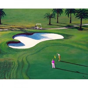 Golfkunst von Udo A. Heinrich: Einer sieht alles