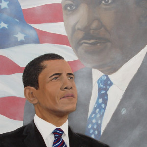 Profile + Verbindungen - Gemälde von Udo A. Heinrich: Obama